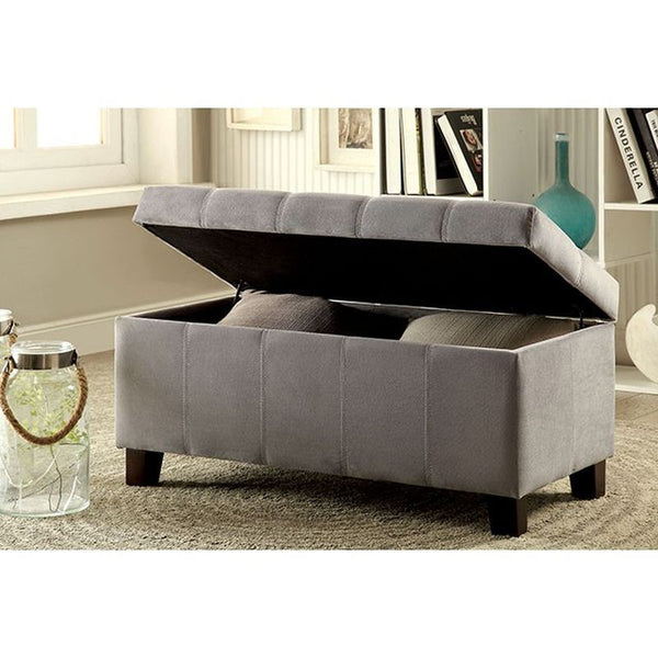 Remi Gray Storage Ottoman