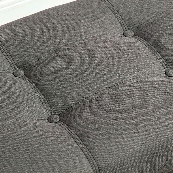 DOHENY Gray Storage Bench