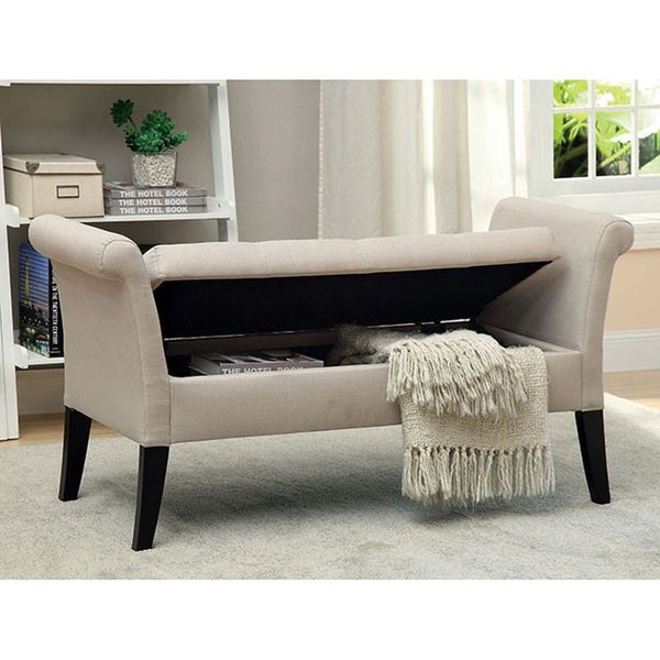 DOHENY Ivory Storage Bench