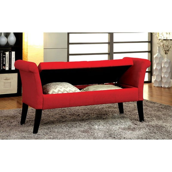 DOHENY Red Storage Bench