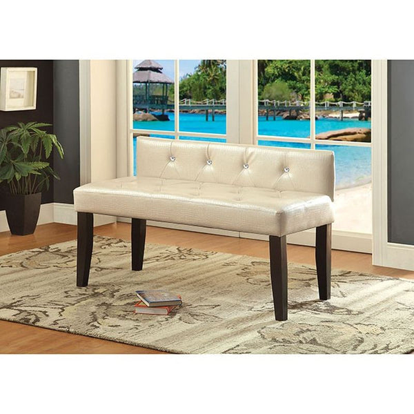 Galen Pearl White Small Bench