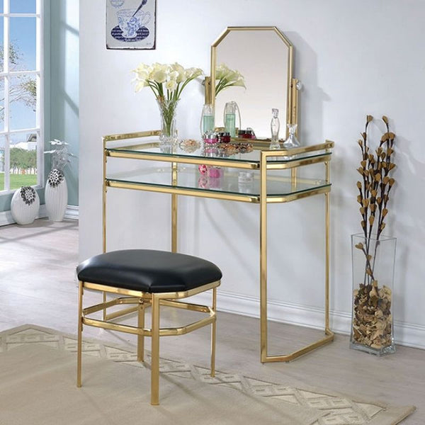 Colleen VANITY W/ STOOL, GOLD