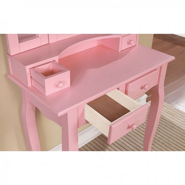 Janelle VANITY W/ STOOL, Pink