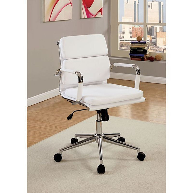 Mercedes White Small Office Chair