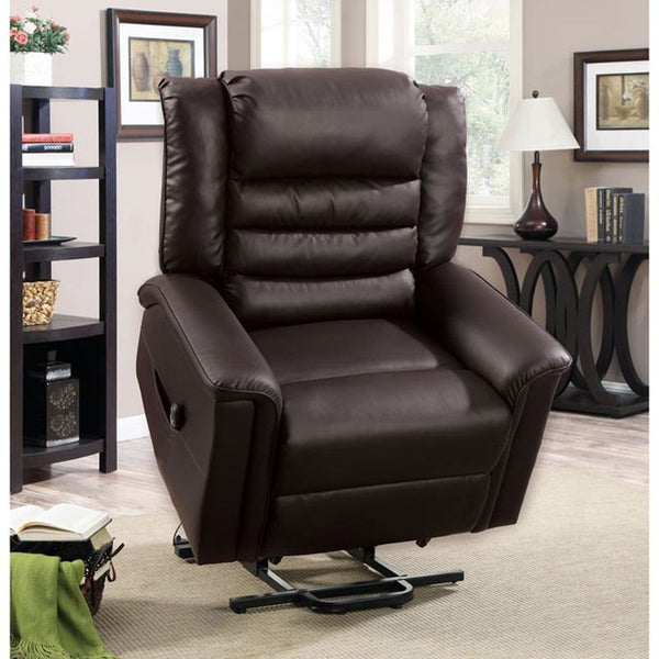 Dubbon Brown Power Lift Recliner