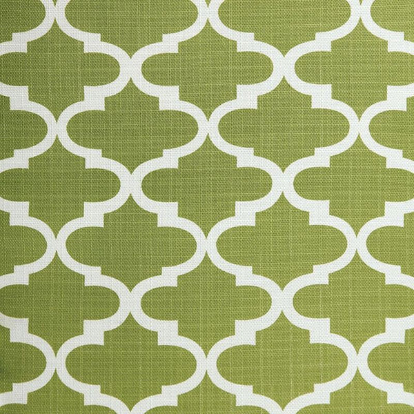 Capri I Green Quatrefoil Pattern Side Chair