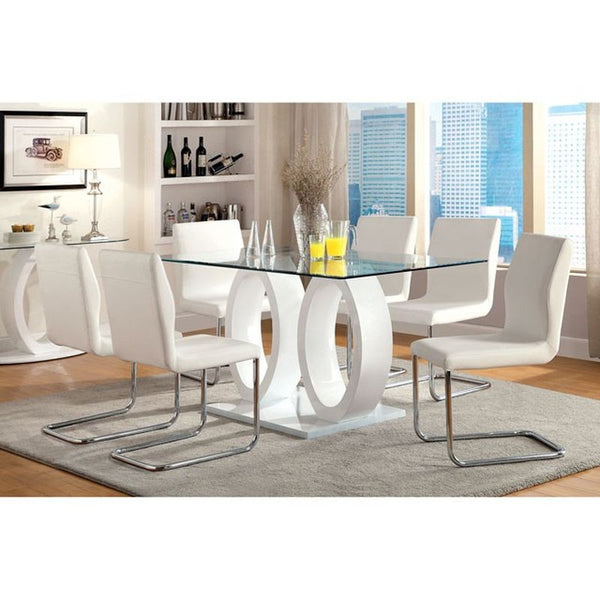 Lodia I White Rectangular Table Dining Table
