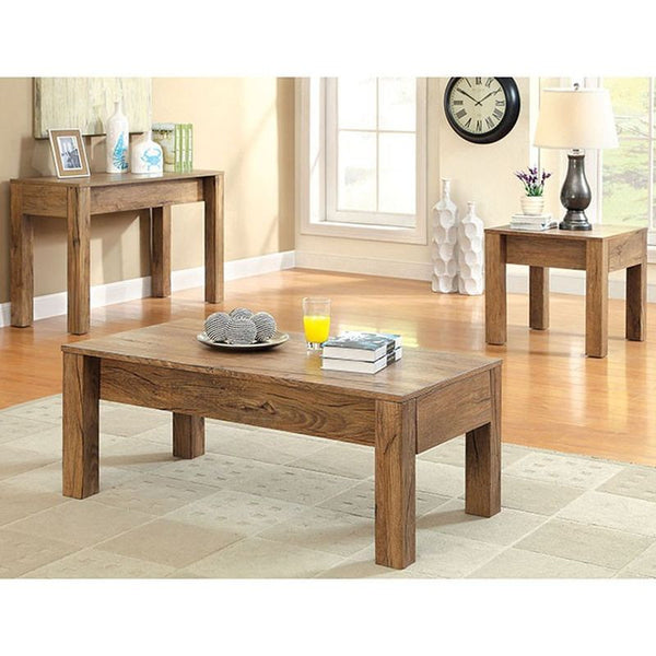 Lonia Rustic Oak End Table