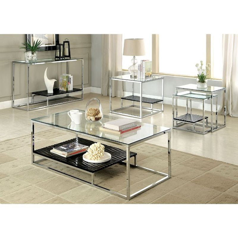 Vendi Black/Chrome Coffee Table