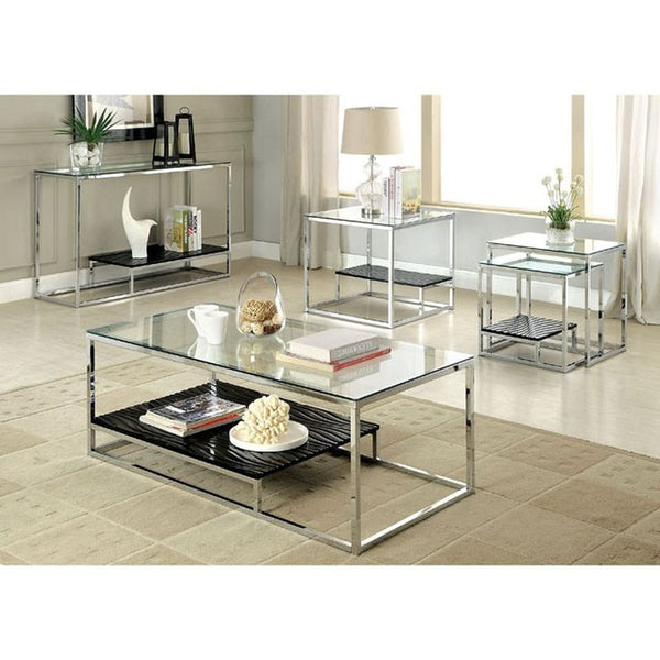 Vendi Black/Chrome Coffee Table