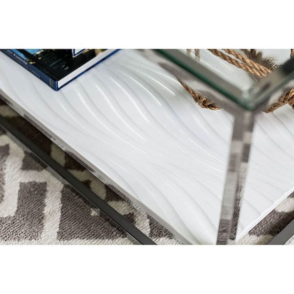 Vendi White/Chrome Coffee Table