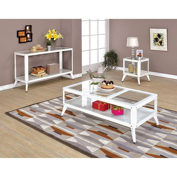 Vibber White Sofa Table