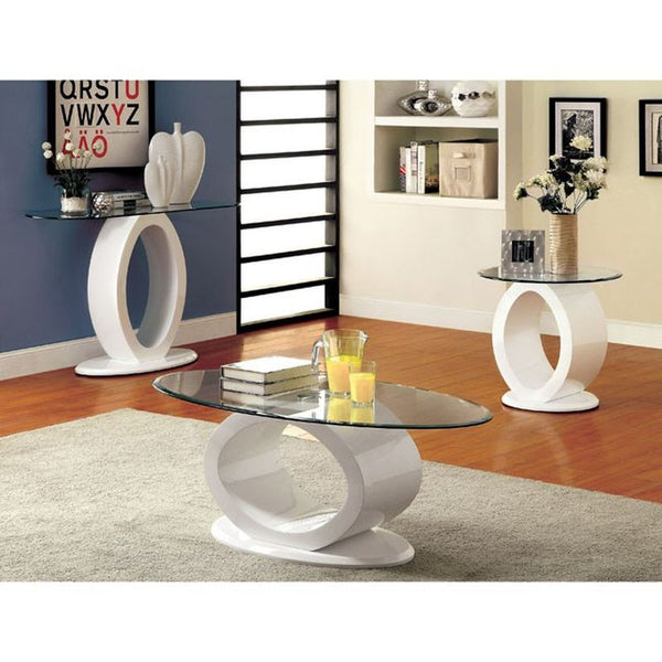 Lodia III White Sofa Table
