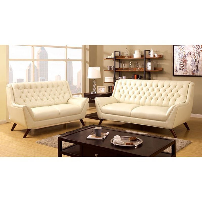 Leia White Love Seat