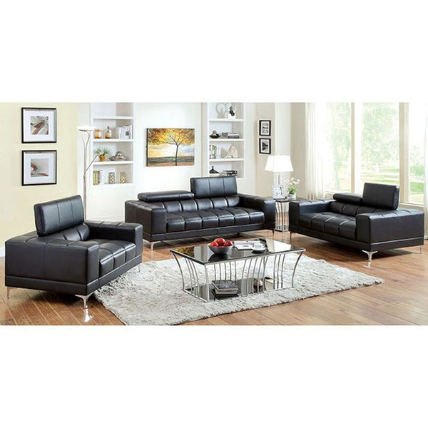 Ferna Black Love Seat