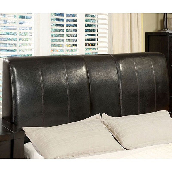 Webster Espresso Leatherette E.King Bed