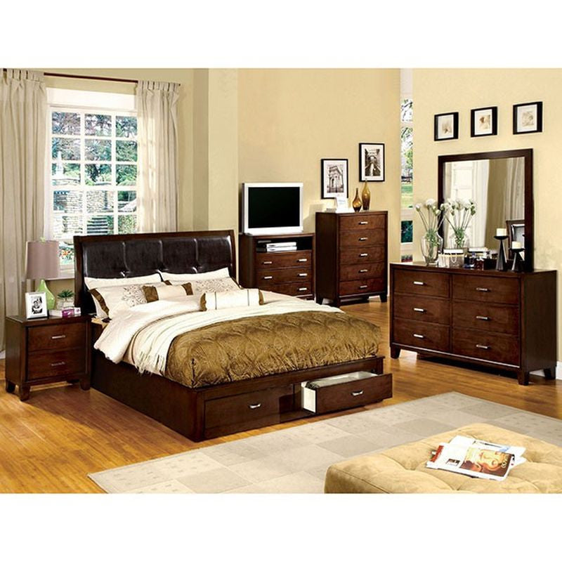 Enrico III Brown Cherry E.King Bed