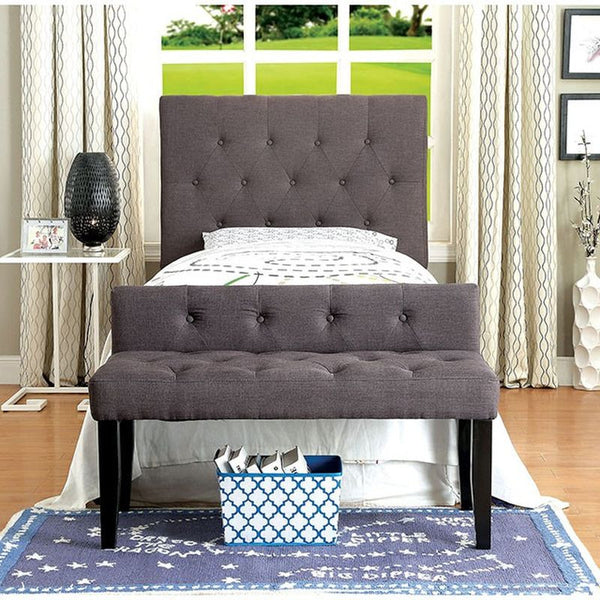 Leeroy III Gray Small Bench