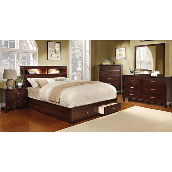 Gerico II Brown Cherry Queen Bed