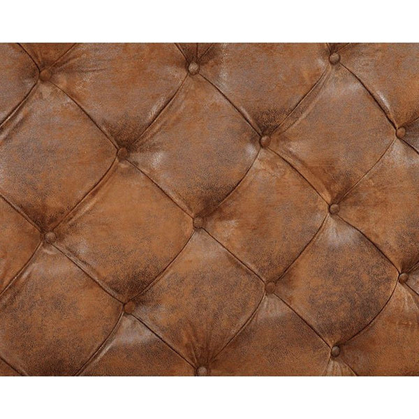 Monte Vista I Dark Brown Leatherette/Brown Cherry E.King Bed