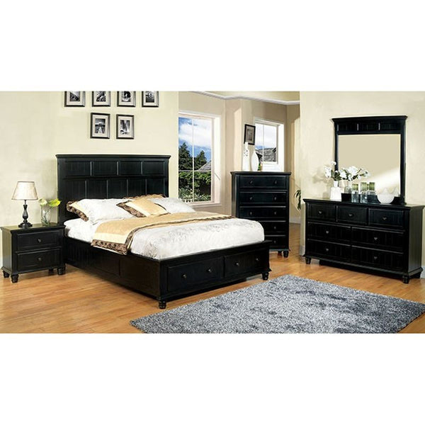 Willow Creek Black Queen Bed