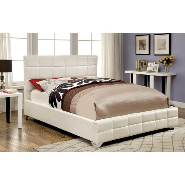 Rabia White Queen Bed