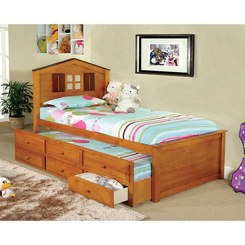 Twin Lakes Oak/Walnut Bed