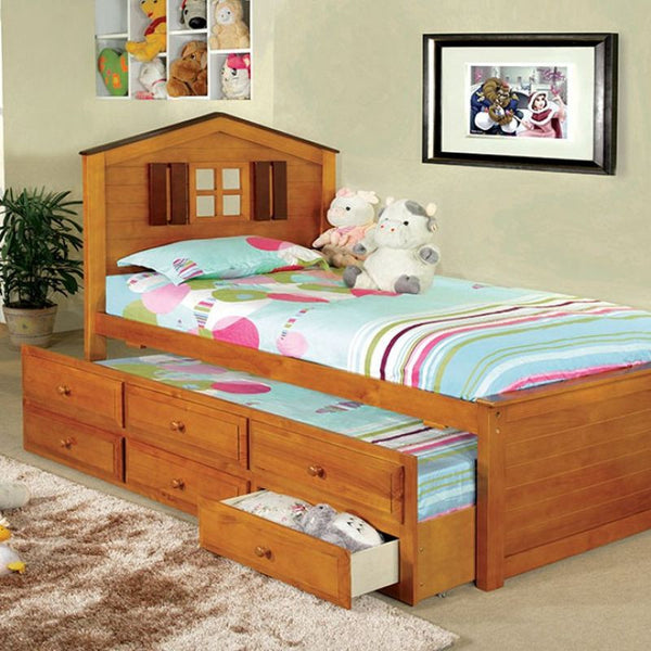 Twin Lakes White/Pink Bed