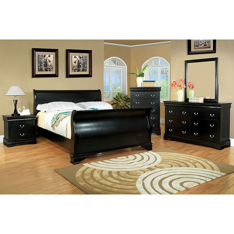 Laurelle Black Queen Bed