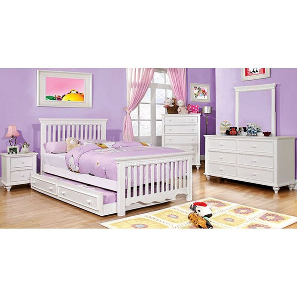 Caspian White Twin Bed