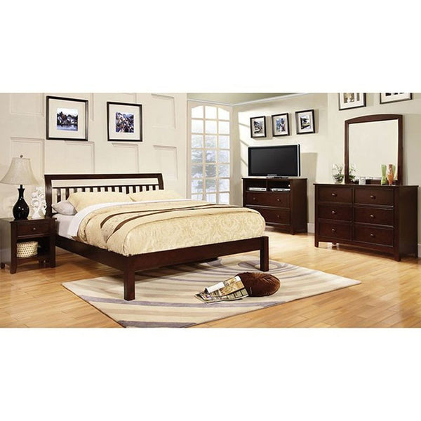 Corry Dark Walnut E.King Bed