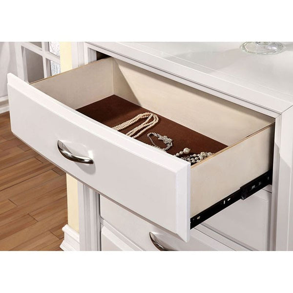 Delphie White Queen Bed