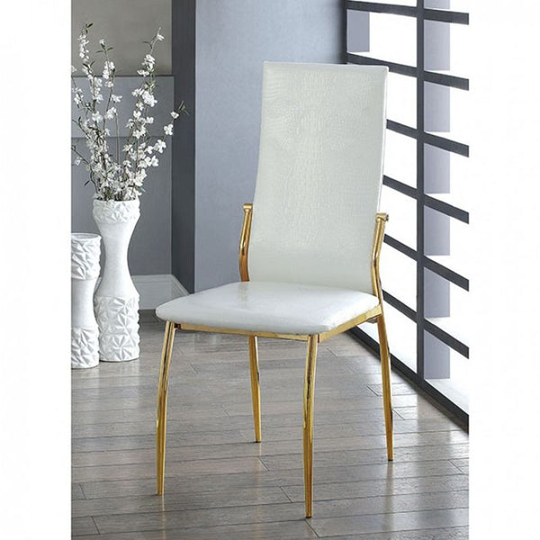 Batesland I Side Chair, White Crocodile (2/CTN)