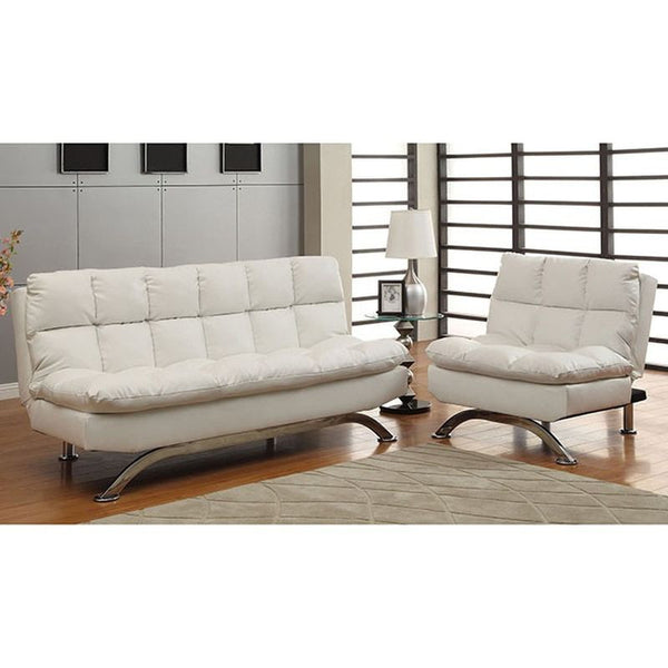 Aristo White Futon Sofa