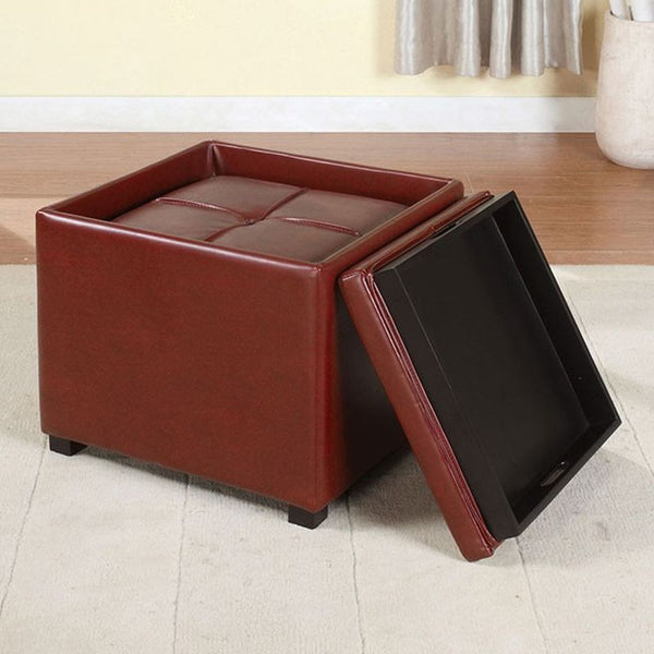 Adel Red Nested Ottoman by Furniture and Things