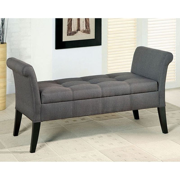 DOHENY Gray Storage Bench