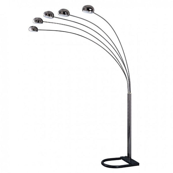 Flora Black Chrome Arch Lamp