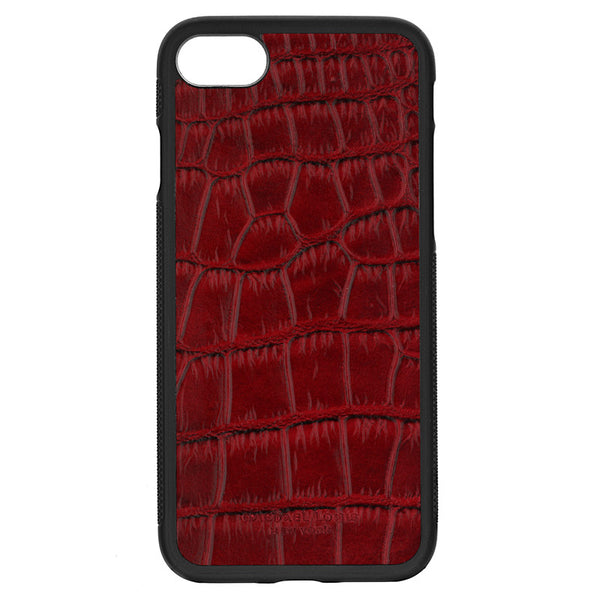Red Croc Embossed iPhone 7 Case