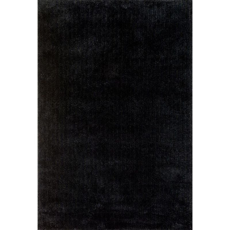 Zala Shag Black 5" x 7.6" Small Area Rug