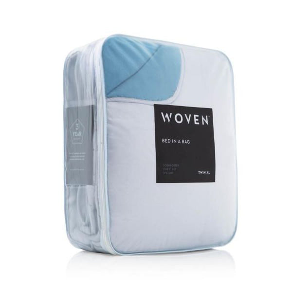 White Twin Reversible Bed in a Bag